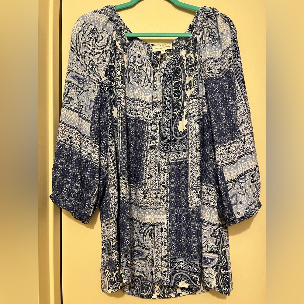 NWT Adrienne Vittadini boho blouse